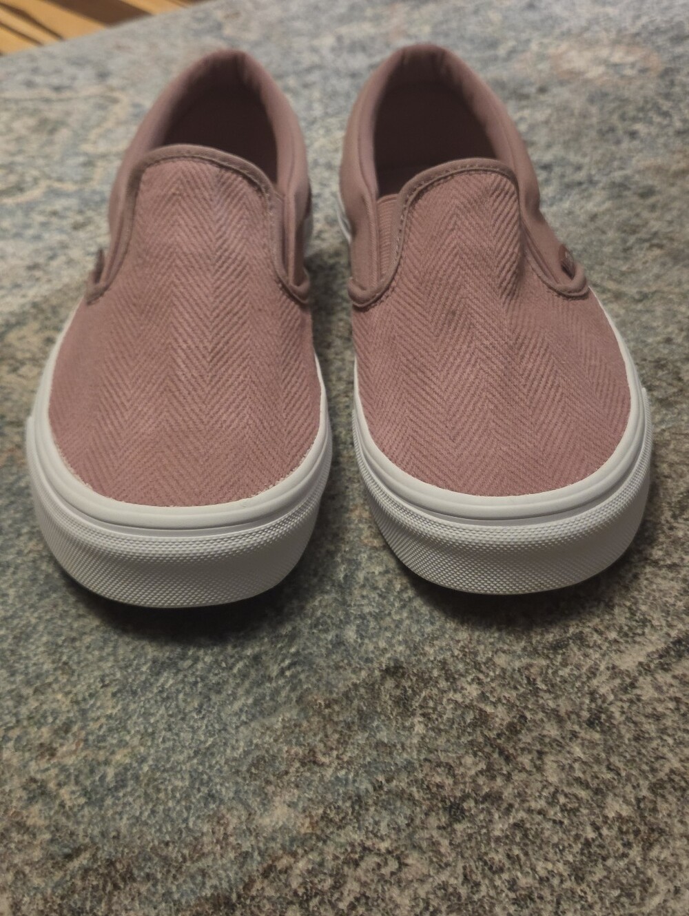 Vans Classic Slip-On Herringbone Dusty Rose Pink – Women's 7.5 / Men's 6